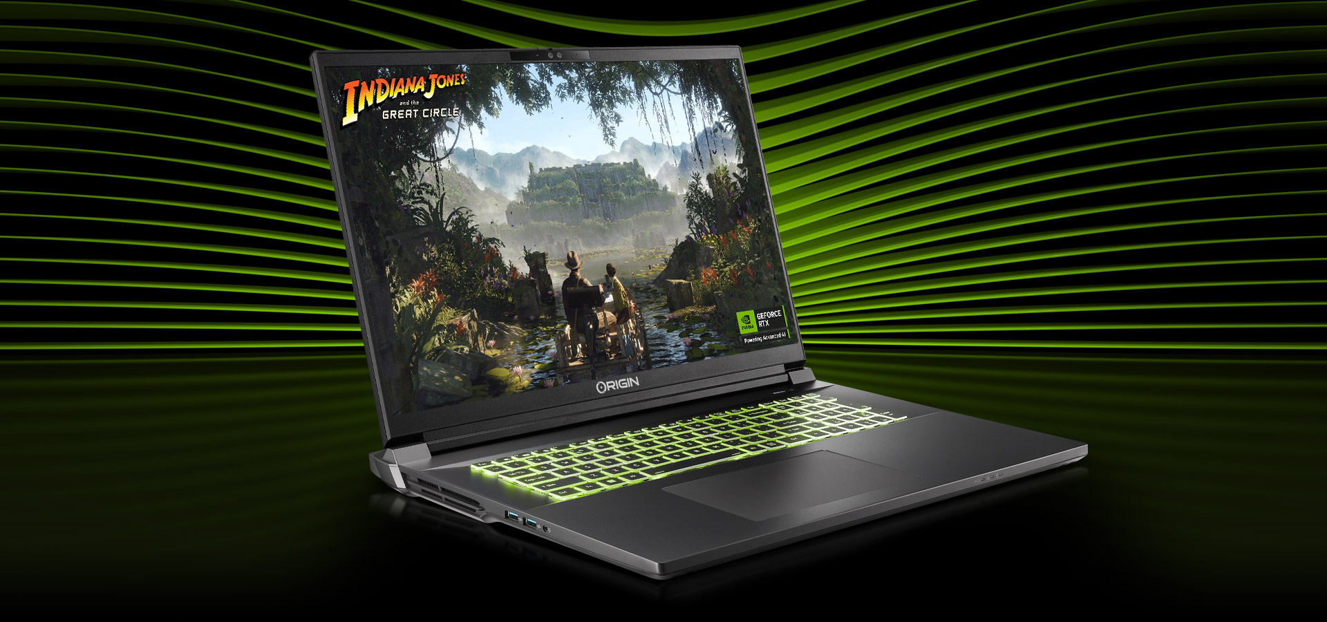 Indiana Jones and The Great Circle on EON18-X, NVIDIA Geforce RTX - Powering Advanced AI